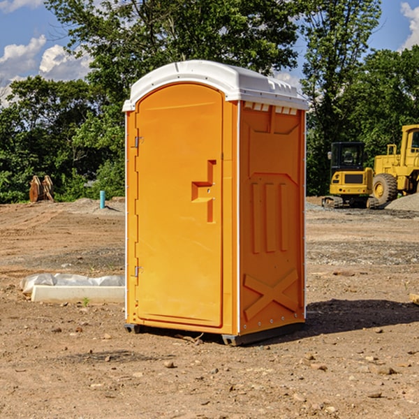 can i customize the exterior of the porta potties with my event logo or branding in Adrian WV